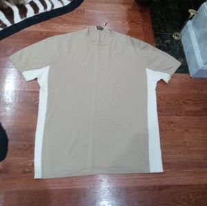 Hermes cream & tan short sleeve cashmere sweater